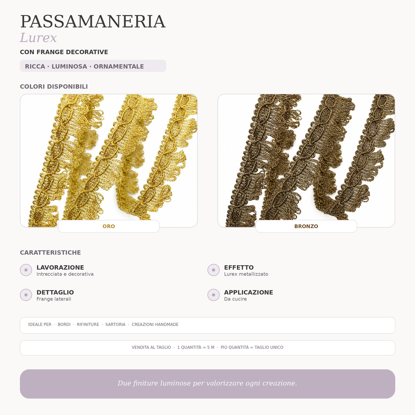 Passamaneria Lurex Art. 9243