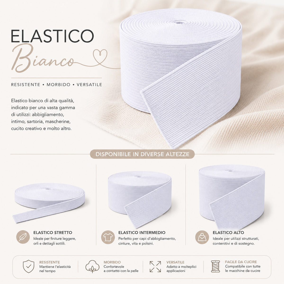 Elastico Bianco