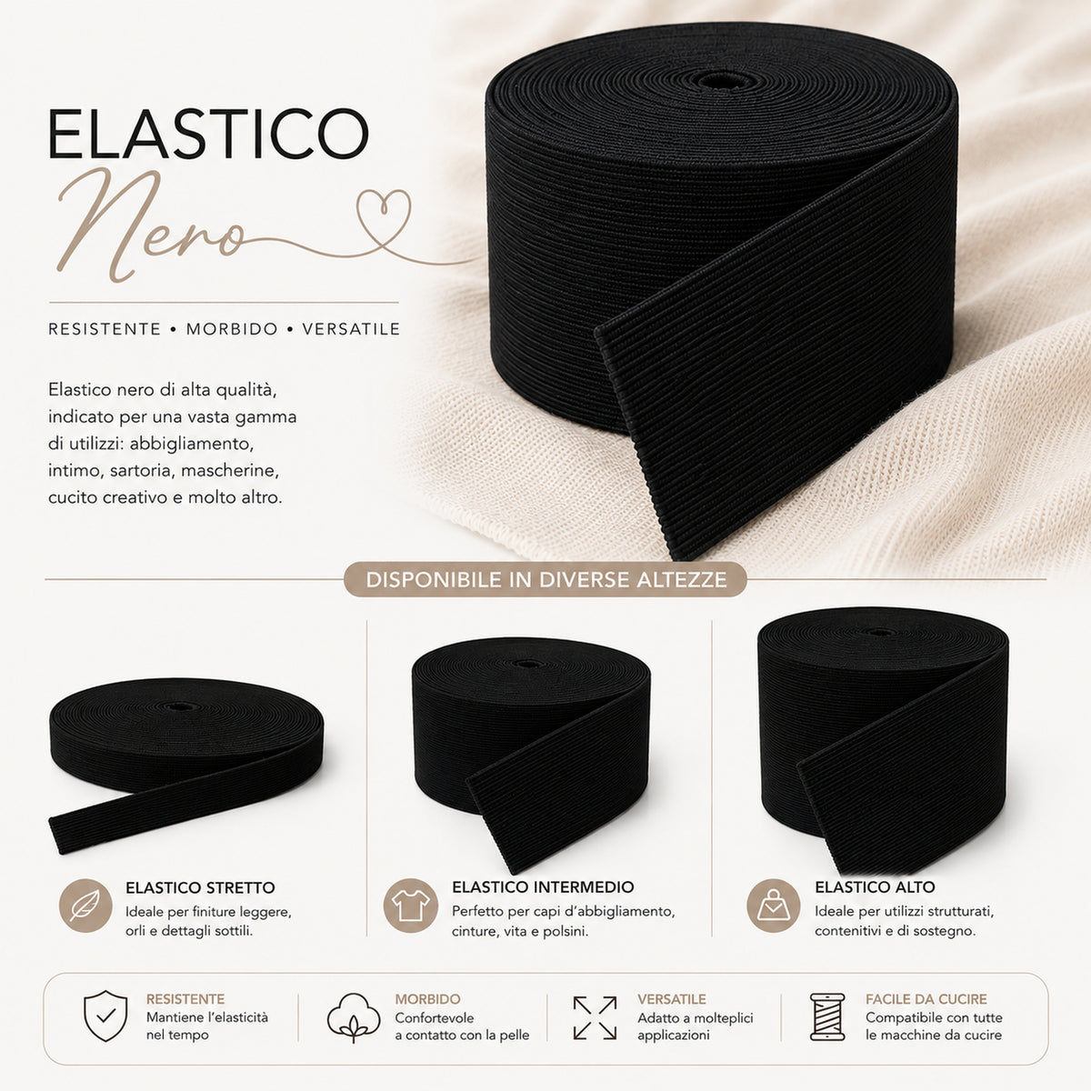 Elastico Nero