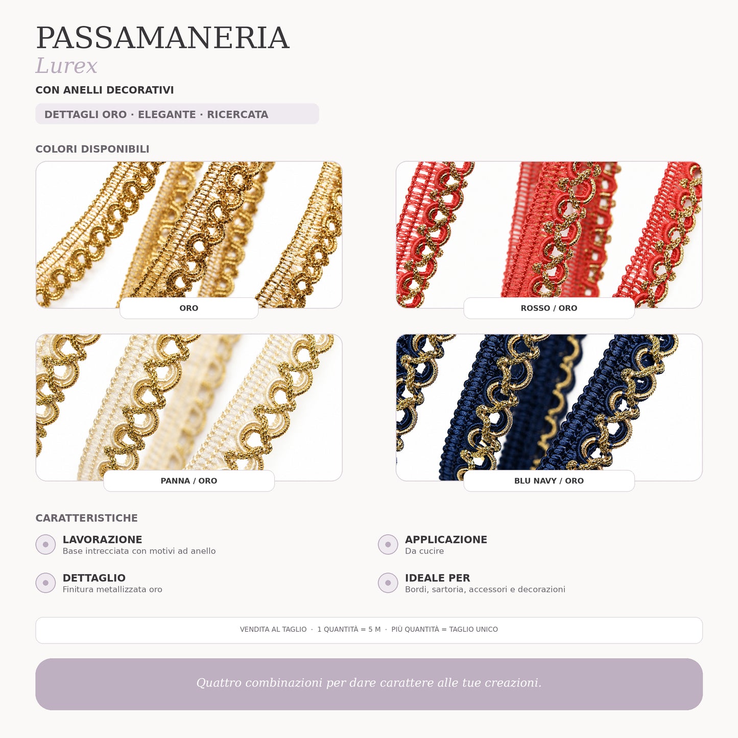 Passamaneria Lurex Art. 3061