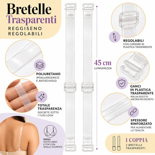 Spalline Trasparenti Con Ganci Plastica