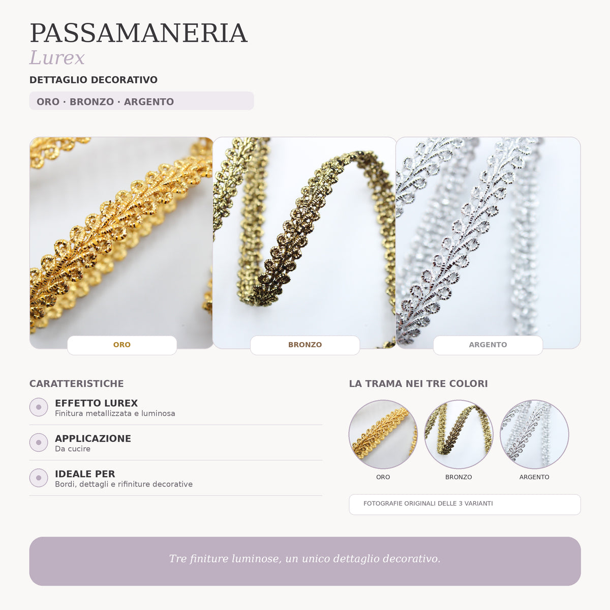 Passamaneria Lurex Art. 9249