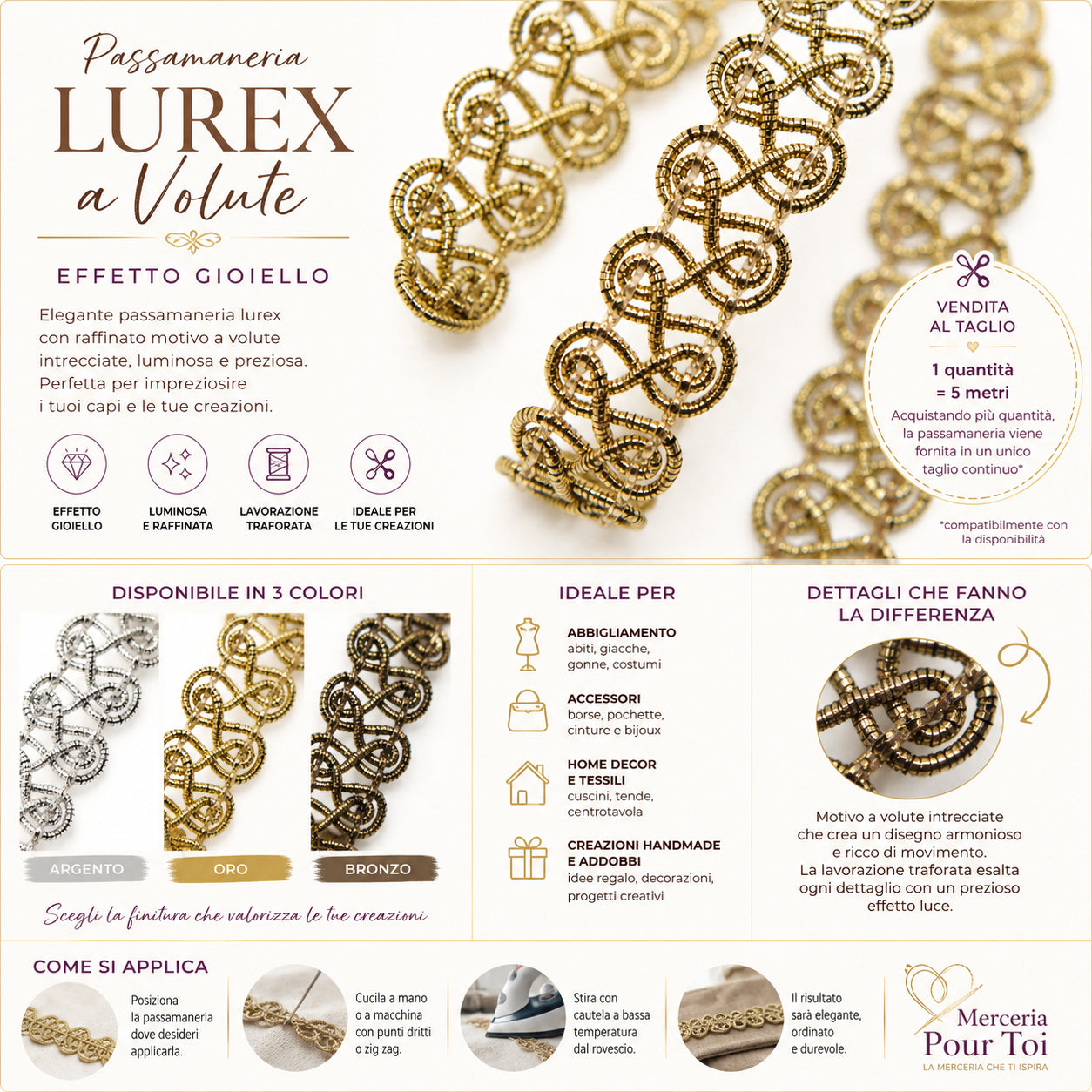 Passamaneria Lurex Art. 9384