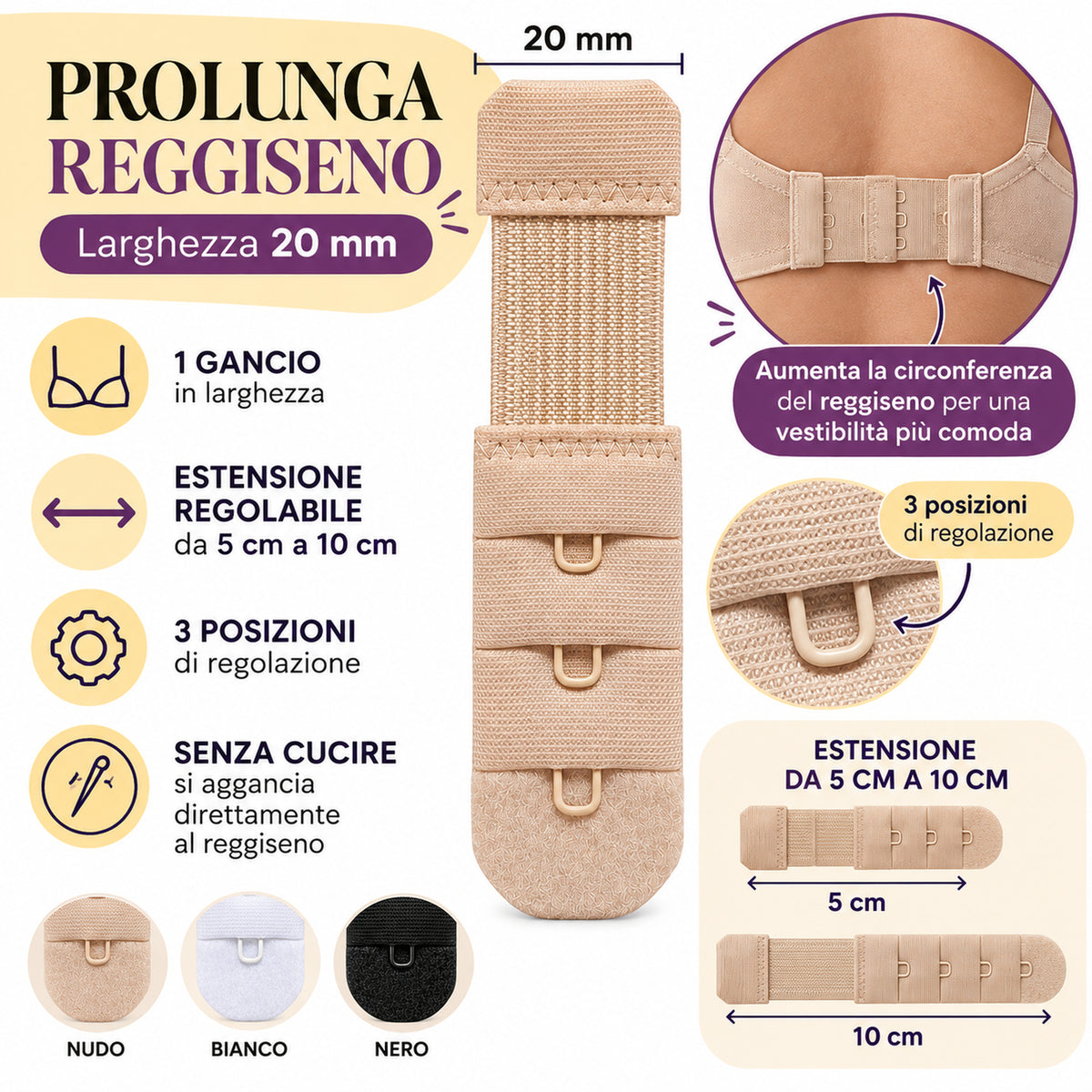 Prolunga Reggiseno, 20mm