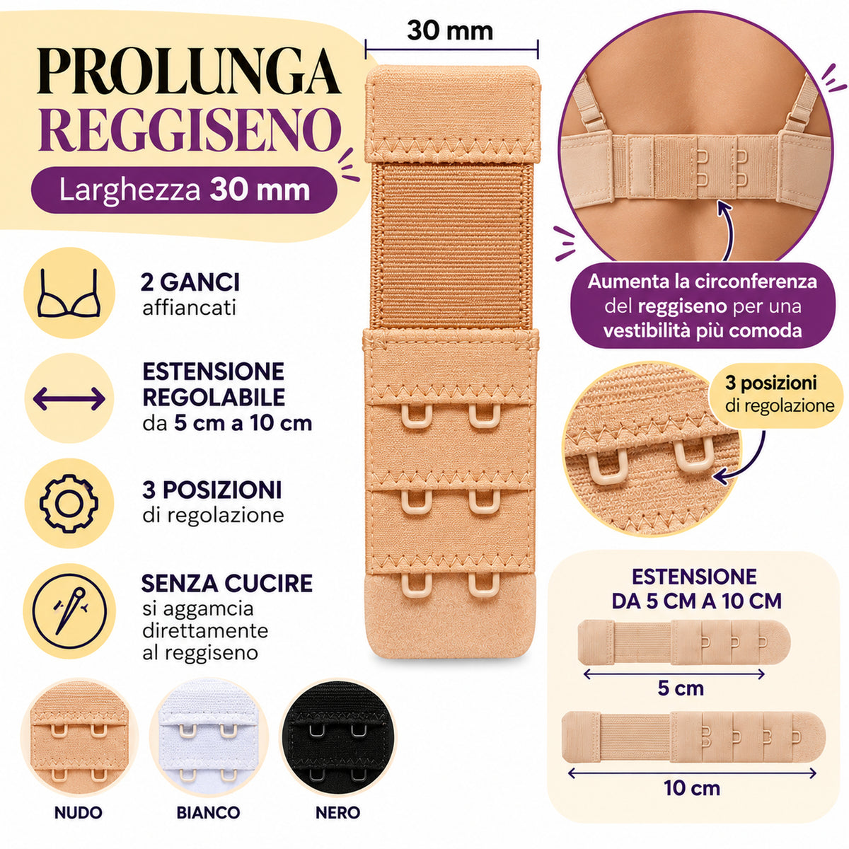 Prolunga Reggiseno, 30mm