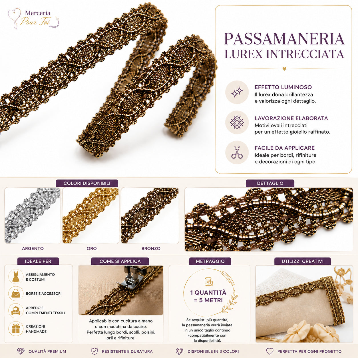 Passamaneria Lurex Art. 9242