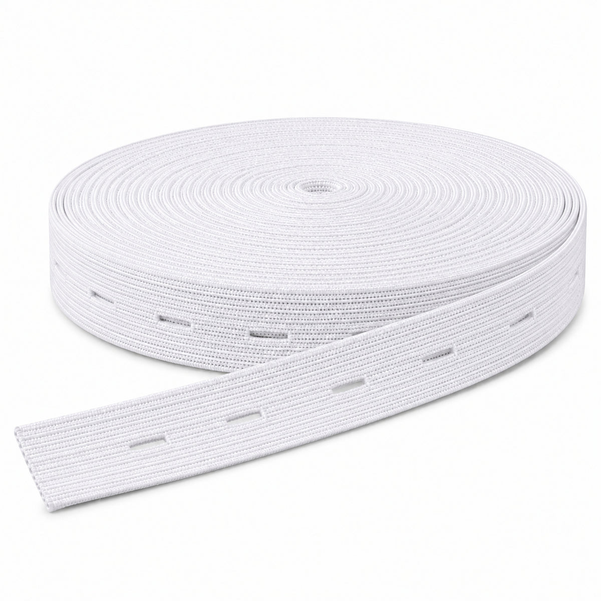 Elastico Con Asole Bianco