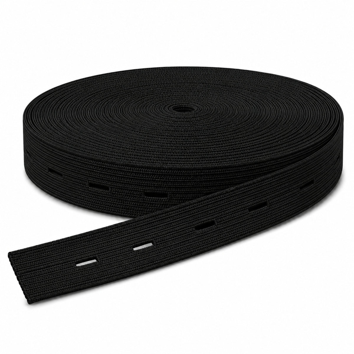 Elastico Con Asole Nero