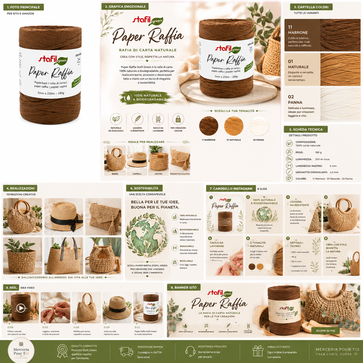 Rafia Carta Naturale 180gr